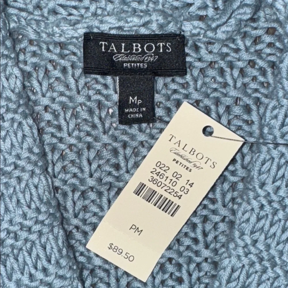 Talbots Short Sleeve Cable Knit Cardigan Sweater